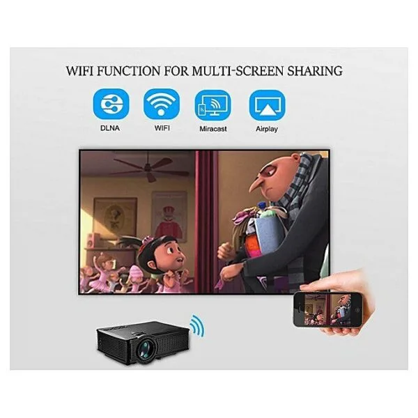 LED Projector Video Projecteur Portable WIFI LED – Image 2