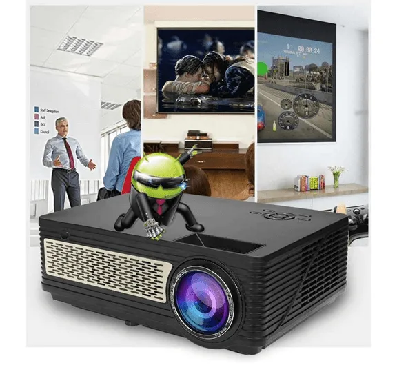 SD300 WIFI Android 6.0 Projecteur HD 3200 Lumens