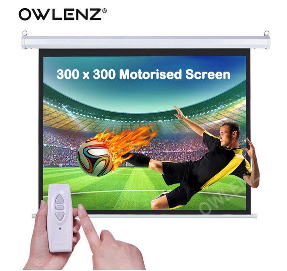 E300 Écran Motorisé 1:1 Carré 3x3m