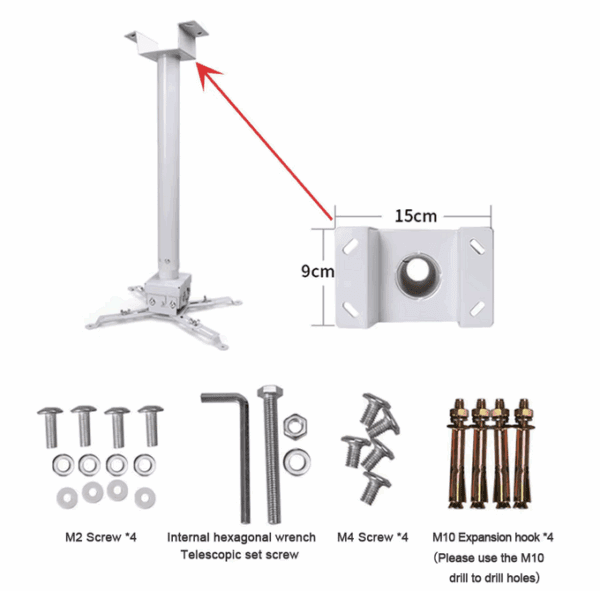 Universal Projector Support Sheer S100 50 à 100 cm – Image 8