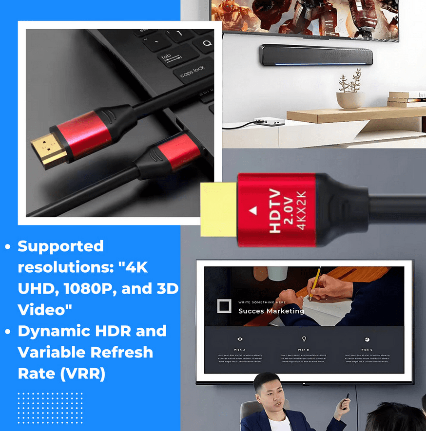 Câble HDMI 4K Haute Vitesse HDTV 2.0v 20M – Image 7